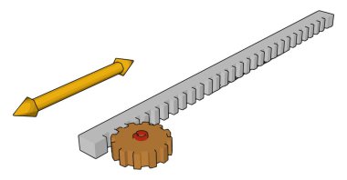 Dişli tekerlek, illüstrasyon, beyaz arka plan üzerinde vektör.