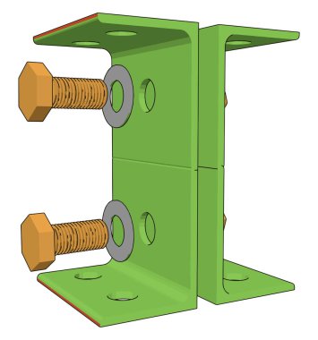 Yeşil kol, illüstrasyon, beyaz arka plan üzerinde vektör.