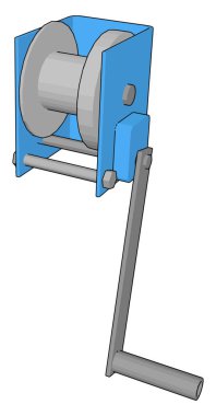 Mavi kırıntı aracı, illüstrasyon, beyaz arka plan üzerinde vektör.
