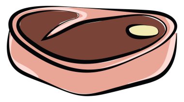 Taze sığır eti, illüstrasyon, beyaz arka plan vektör.