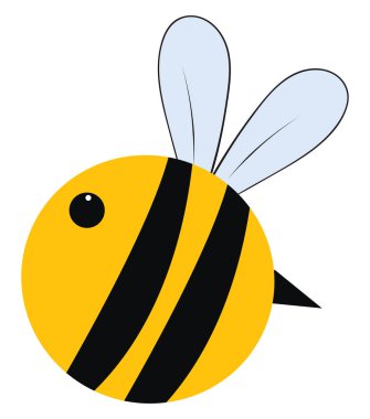 Büyük yağ arı, illüstrasyon, beyaz arka plan vektör.