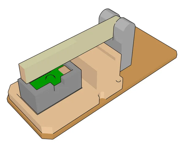 Circuito de madera, ilustración, vector sobre fondo blanco . — Vector de stock
