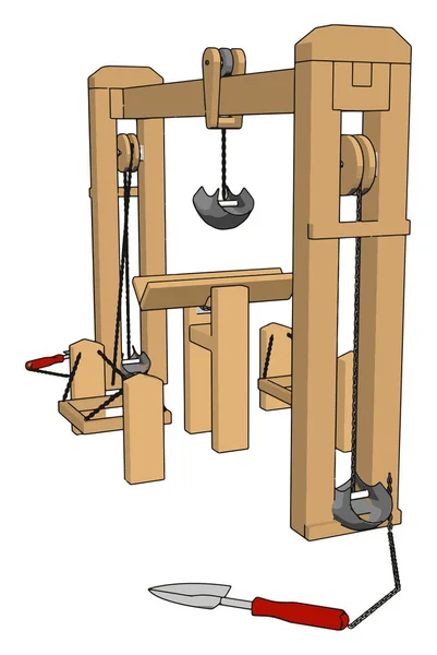 Plywood maskin, illustration, vektor på vit bakgrund. — Stock vektor