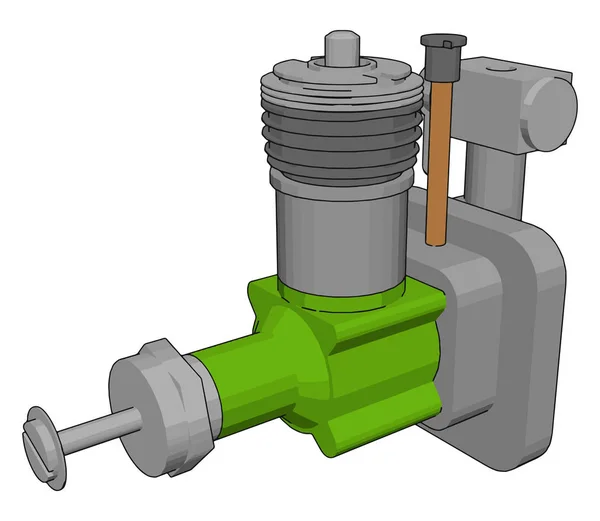 Grön avloppsvatten sump pump, illustration, vektor på vit bakgrund — Stock vektor