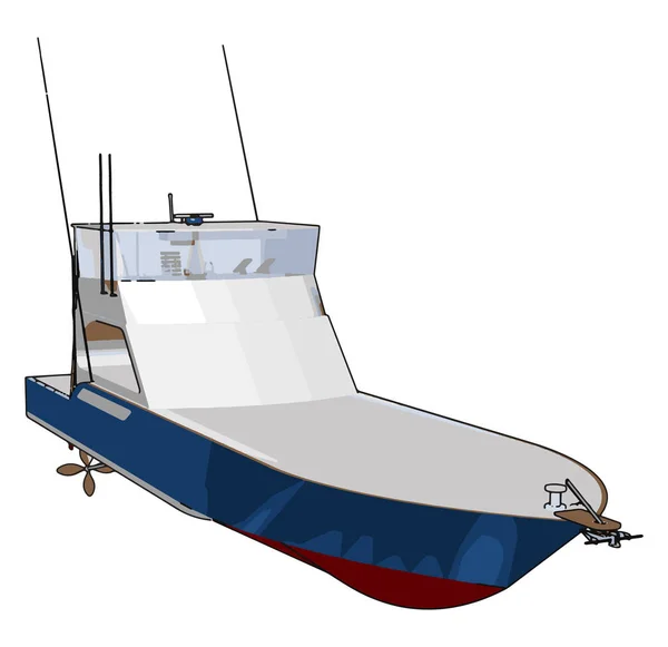 Patrouilleboot, illustratie, vector op witte achtergrond. — Stockvector