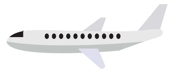 Белый самолет воздуха, иллюстрация, вектор на белом фоне . — стоковый вектор