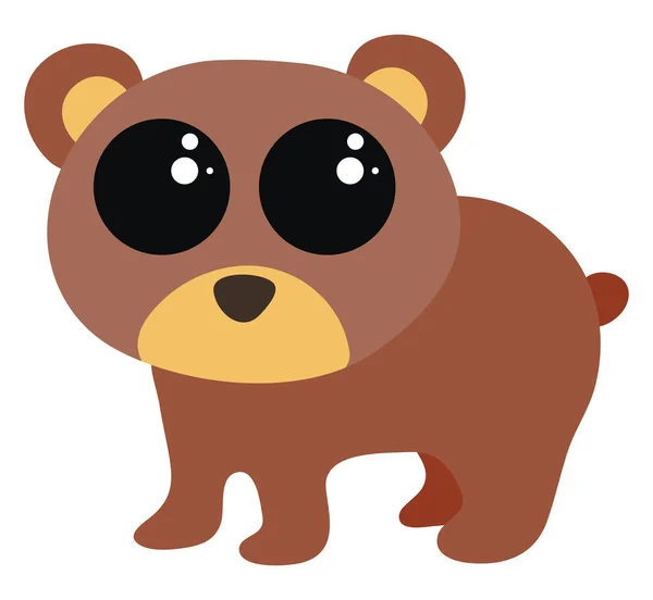 귀여운 작은 곰, 삽화, 흰색 배경에 벡터. — 스톡 벡터