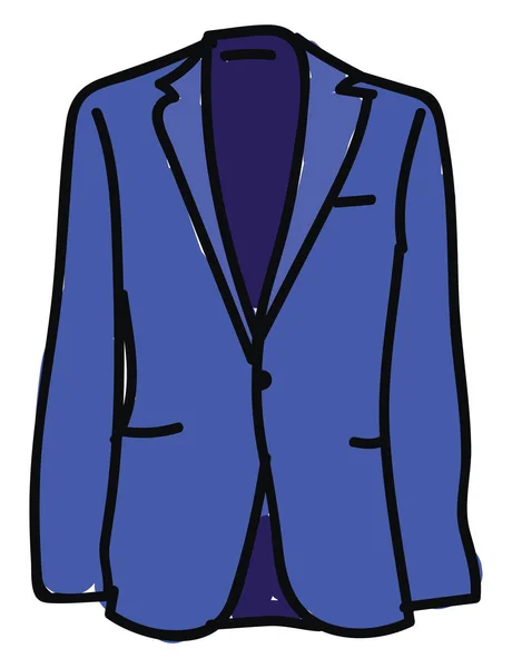 Traje azul, ilustración, vector sobre fondo blanco . — Vector de stock