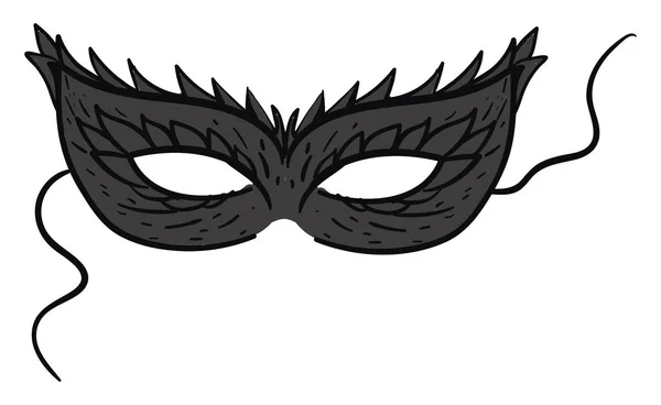 Masque noir, illustration, vecteur sur fond blanc . — Image vectorielle