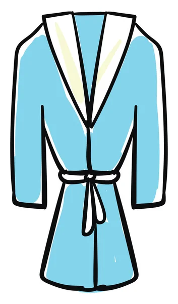 Blauwe badjas, illustratie, vector op witte achtergrond. — Stockvector