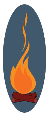 Şenlik ateşi, illüstrasyon, beyaz arka plan üzerinde vektör.