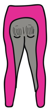 Pembe pantolon, illüstrasyon, beyaz arka plan vektör.