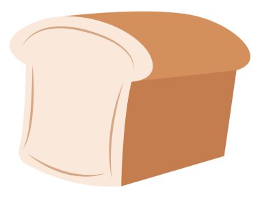 Taze ekmek, illüstrasyon, beyaz arka plan vektör.