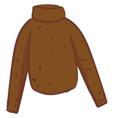 Kahverengi kazak, illüstrasyon, beyaz arka plan üzerinde vektör.