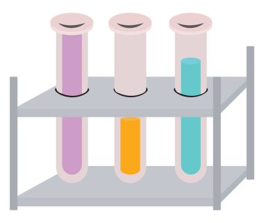 Kimyasal şişe, illüstrasyon, beyaz arka plan üzerinde vektör.