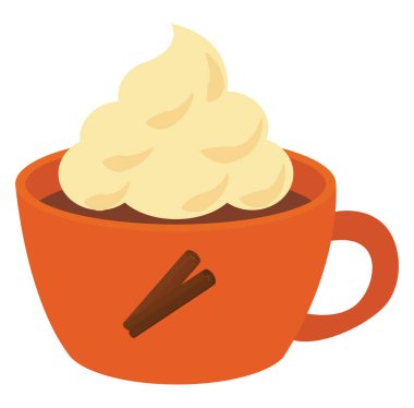 Tarçın çayı, illüstrasyon, beyaz arka plan vektör.