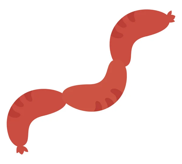 Wurst, Illustration, Vektor auf weißem Hintergrund. — Stockvektor