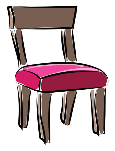 Old chair, illustration, vector on white background. — Stock Vector