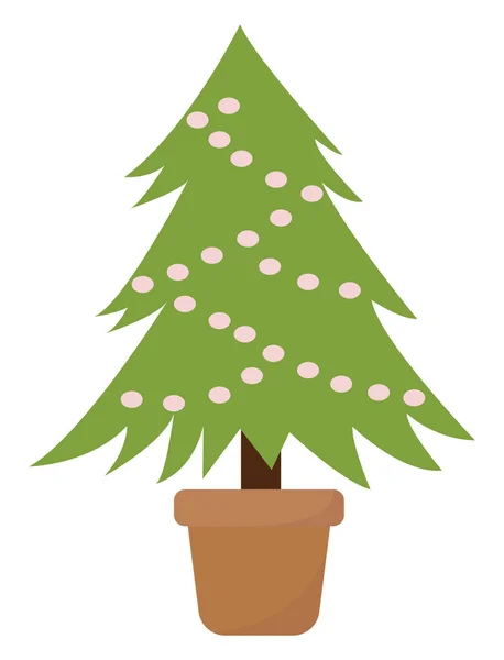 Christmas tree, illustration, vector on white background. — Stock Vector