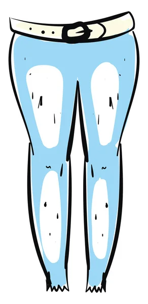 Jeans serrés, illustration, vecteur sur fond blanc . — Image vectorielle