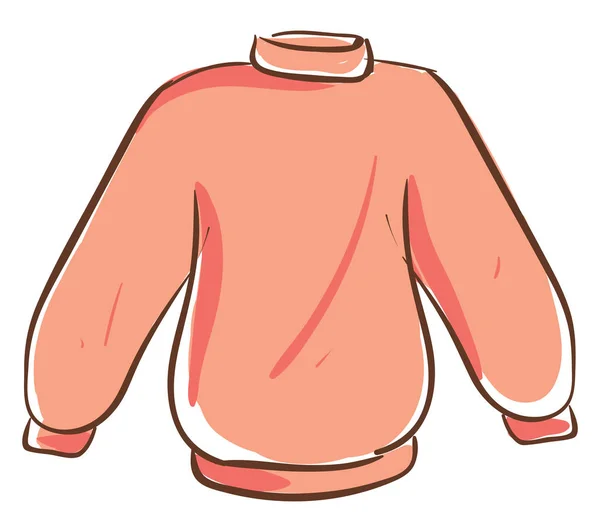 粉红色毛衣，插图，白色背景矢量. — 图库矢量图片