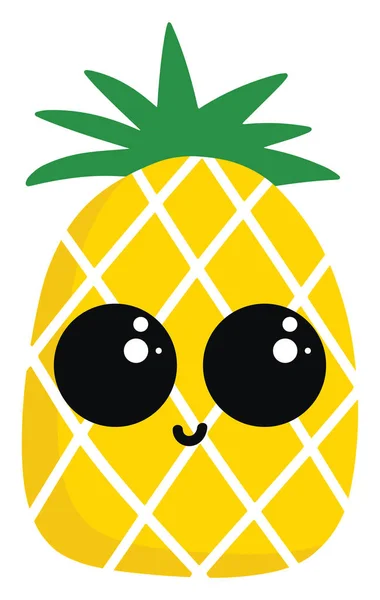 Ananas mignon, illustration, vecteur sur fond blanc . — Image vectorielle