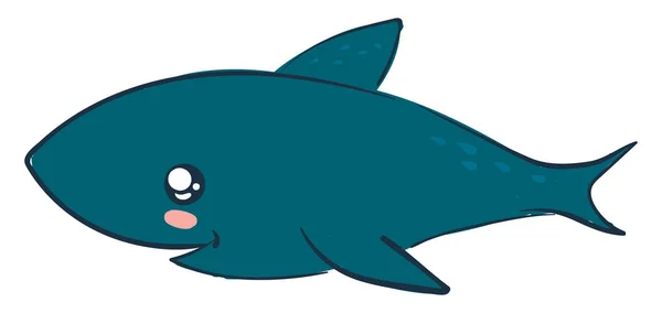 Requin mignon, illustration, vecteur sur fond blanc . — Image vectorielle