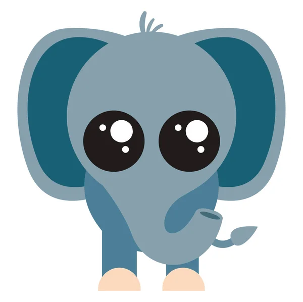Schattige olifant, illustratie, vector op witte achtergrond. — Stockvector