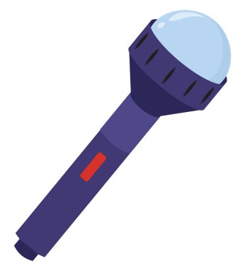 Mor el feneri, illüstrasyon, beyaz arka plan üzerinde vektör.