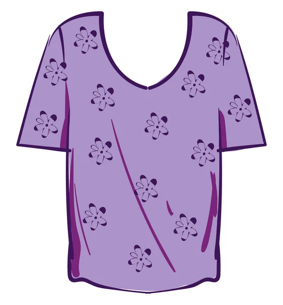 Purple shirt, illustration, vector on white background. — Stock Vector