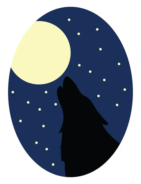Pleine lune, illustration, vecteur sur fond blanc. — Image vectorielle