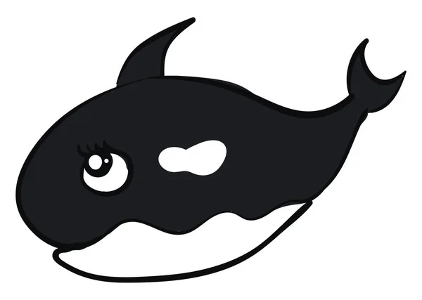 Glücklicher Killerwal, Illustration, Vektor auf weißem Hintergrund. — Stockvektor