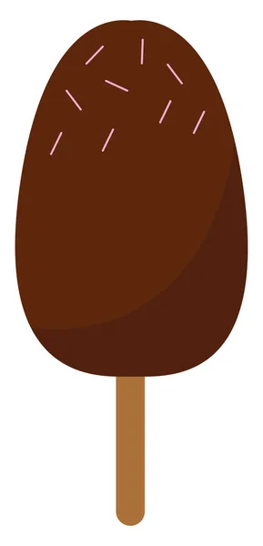 冰棍上的冰淇淋，插图，白色背景上的矢量. — 图库矢量图片