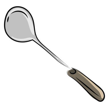 Mutfak kaşığı, illüstrasyon, beyaz arka plan vektör.