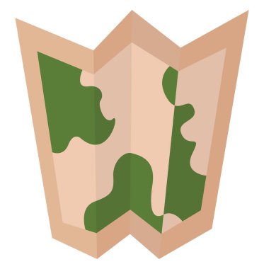 Harita, illüstrasyon, beyaz arka plan üzerinde vektör.