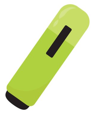 Yeşil işaret, illüstrasyon, beyaz arkaplan üzerindeki vektör.