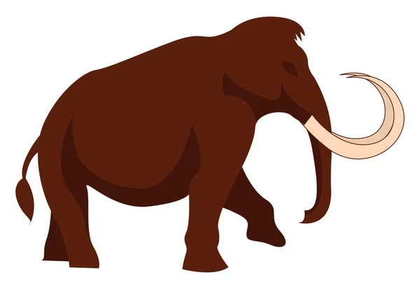 Duży mamuta, ilustracja, wektor na białym tle. — Wektor stockowy