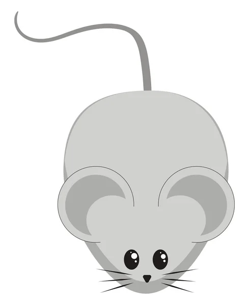 Rato pequeno bonito, ilustração, vetor no fundo branco . — Vetor de Stock