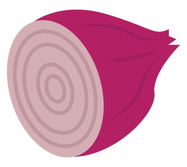 Kırmızı soğan, illüstrasyon, beyaz arkaplanda vektör.