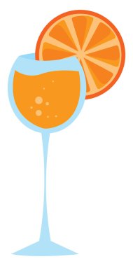 Portakal suyu, illüstrasyon, beyaz arkaplanda vektör.