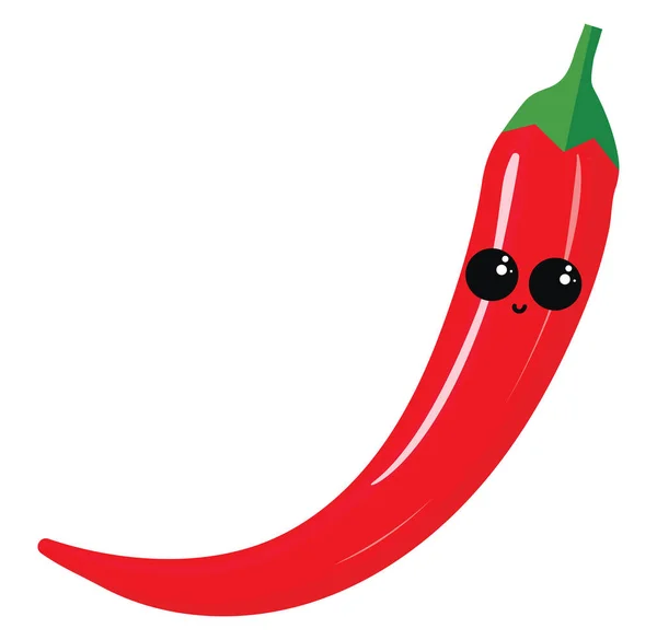Cute hot pepper, illustration, vector on white background. — Stock Vector