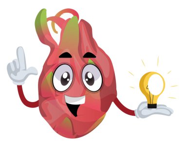 Ejder meyve fikir, illüstrasyon, beyaz backgrou vektör sahip