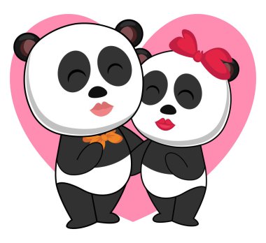 Padna aşık, illüstrasyon, beyaz arka plan vektör.