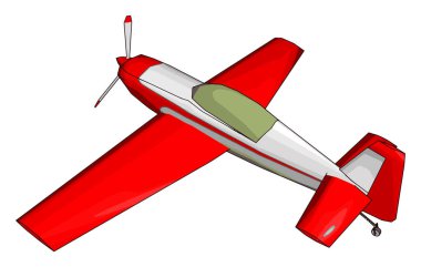Kırmızı planör, illüstrasyon, beyaz arka plan üzerinde vektör.