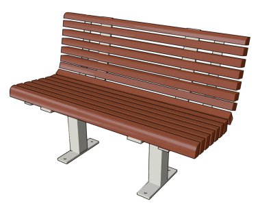 Kahverengi bank, illüstrasyon, beyaz arka plan üzerinde vektör.