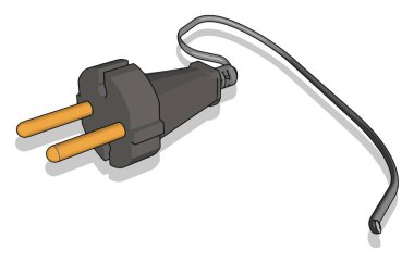 Elektrik kablosu, illüstrasyon, beyaz arka plan üzerinde vektör.