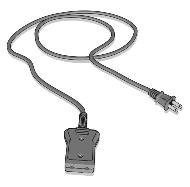 Elektrik kablosu, illüstrasyon, beyaz arka plan üzerinde vektör.