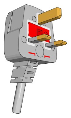 Gerilim kablosu, illüstrasyon, beyaz arka plan üzerinde vektör.