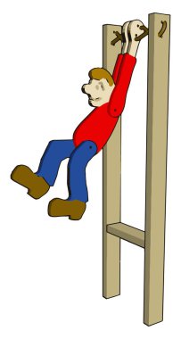 Adam egzersiz oyuncak, illüstrasyon, beyaz arka plan vektör.