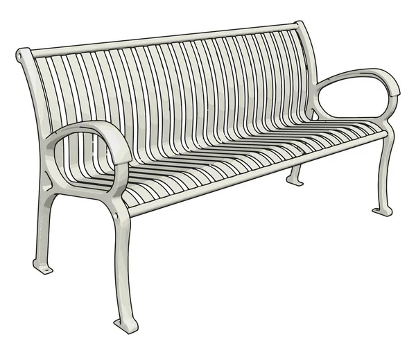 Белая скамейка, иллюстрация, вектор на белом фоне . — стоковый вектор